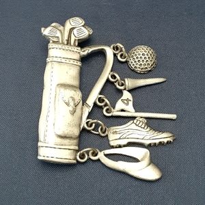 JJ Golf bag brooch